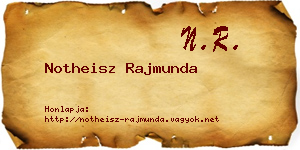 Notheisz Rajmunda névjegykártya